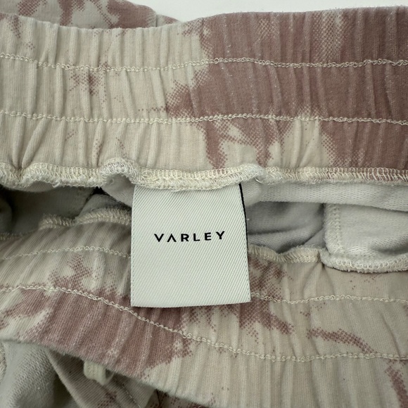 Varley Shorts Women XS Pink Tie Dye Lounge French Terry Knit Elastic Drawstring - Picture 4 of 9